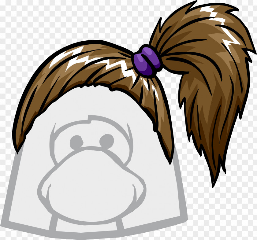 Cactus Club Penguin Blond Ponytail Color PNG