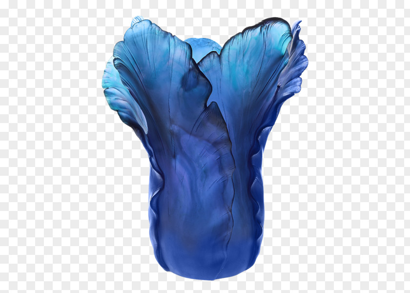 Vase Tulip Blue Daum Art Nouveau PNG