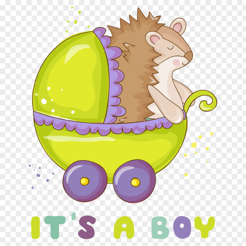 Cartoon Hedgehog Infant Baby Shower Wedding Invitation Dog Clip Art PNG