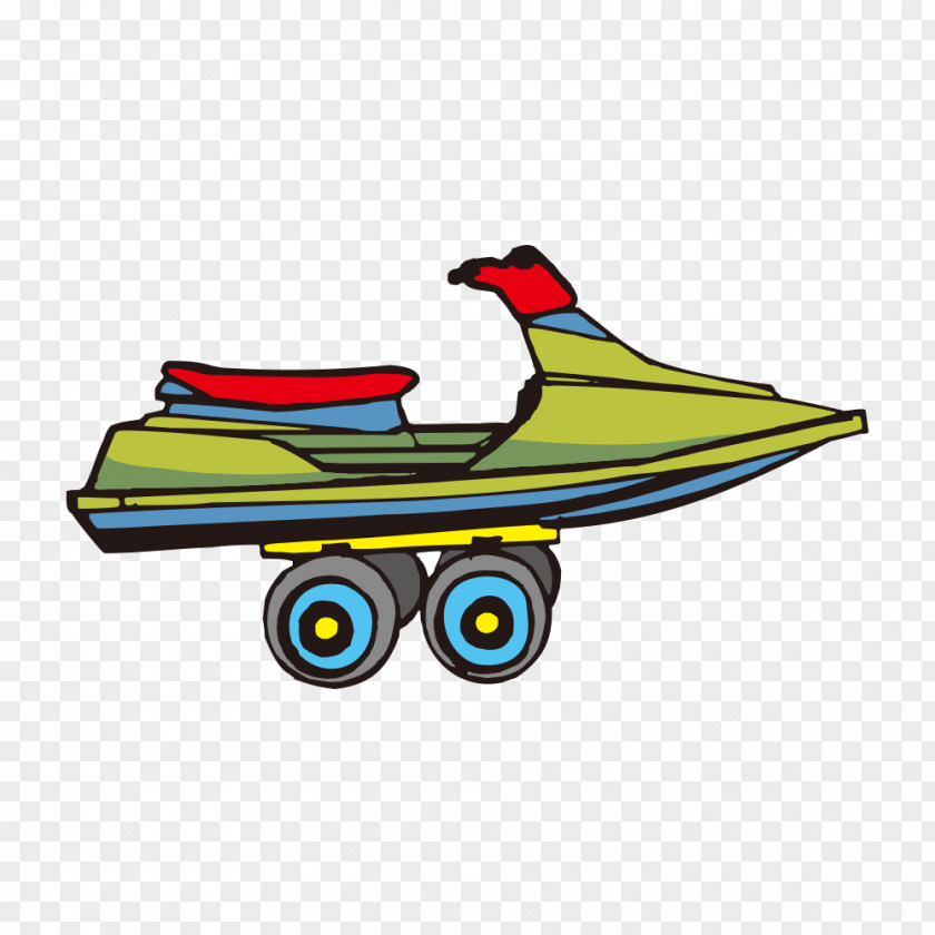 Yacht Airplane Cartoon PNG