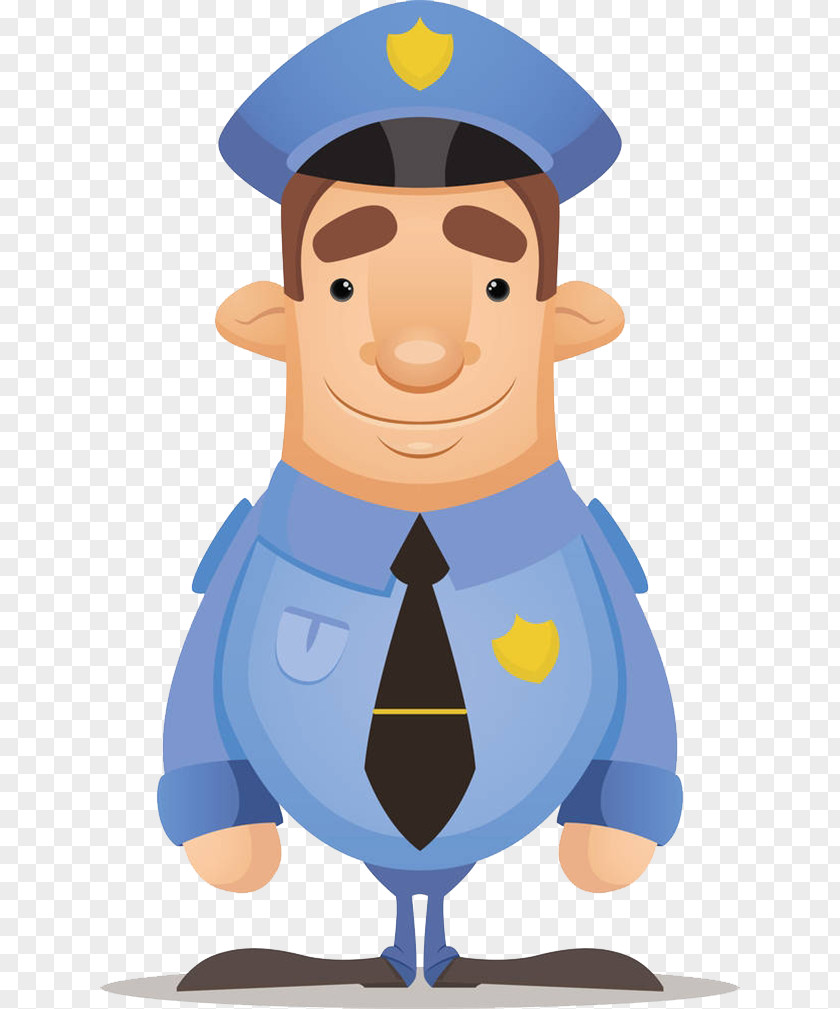 Big Nose Police Cap Officer Cartoon Clip Art PNG
