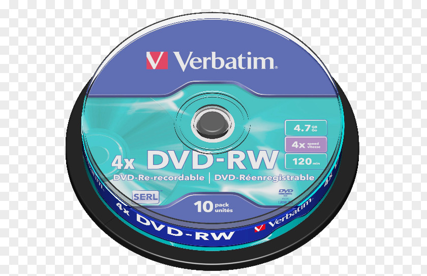 Dvd DVD Recordable Mitsubishi Kagaku Media DVD+RW Spindle PNG