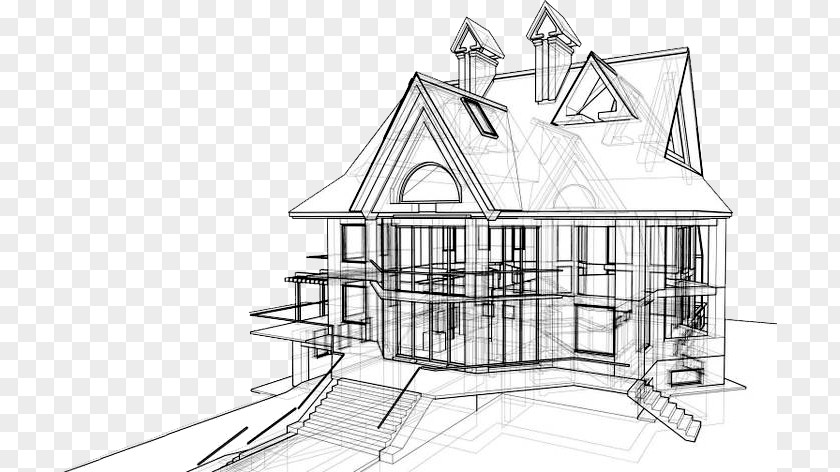 House Drawing Plan Architecture Floor PNG