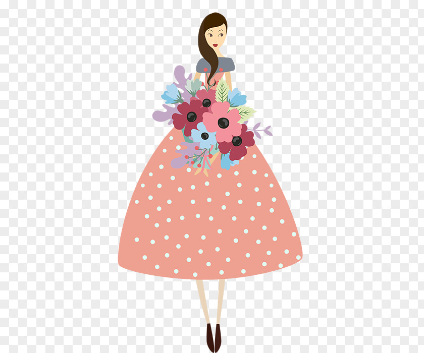 La Dolce Vita Polka Dot Costume Design Doll Clip Art PNG