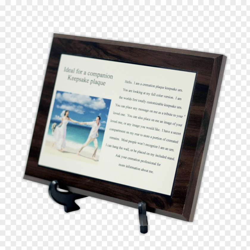 Plate Cartoon Urn Cremation Commemorative Plaque Display Device PNG