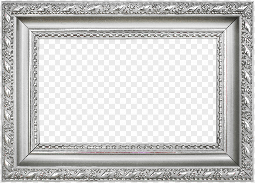Silver Frame Pattern Picture Icon PNG