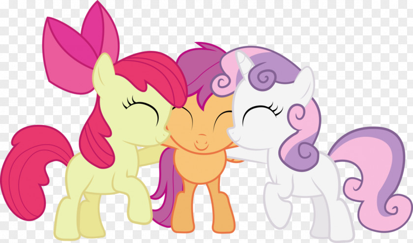 Huddle Pony Scootaloo Apple Bloom Sweetie Belle The Cutie Mark Crusaders PNG