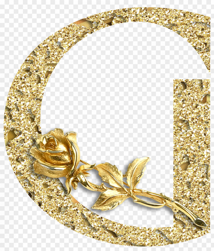 Jewellery Alphabet Letter Monogram Gold PNG