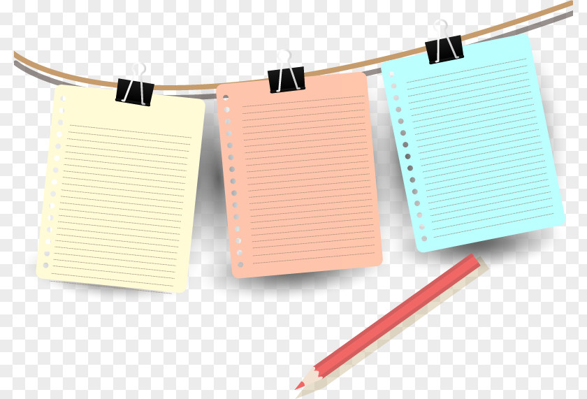 Vector Painted Paper Notes PNG