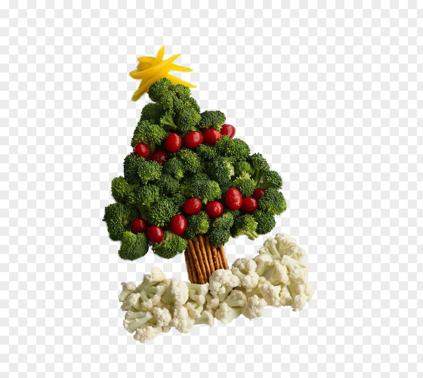 Assorted Vegetables Christmas Tree Vegetable Broccoli PNG