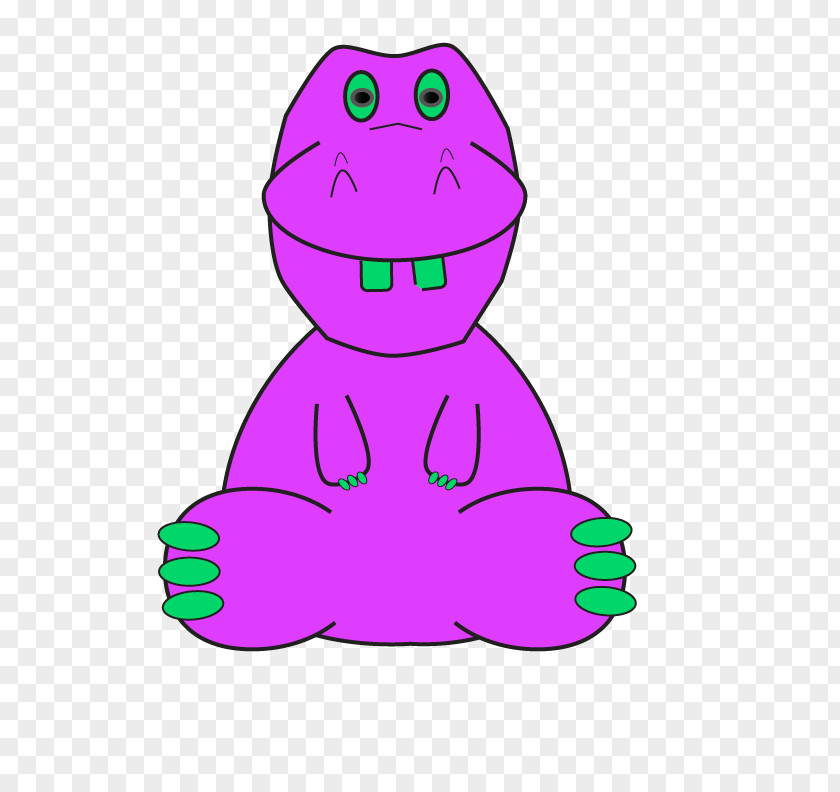 Cute Dinosaur Frog Pink M Character Clip Art PNG