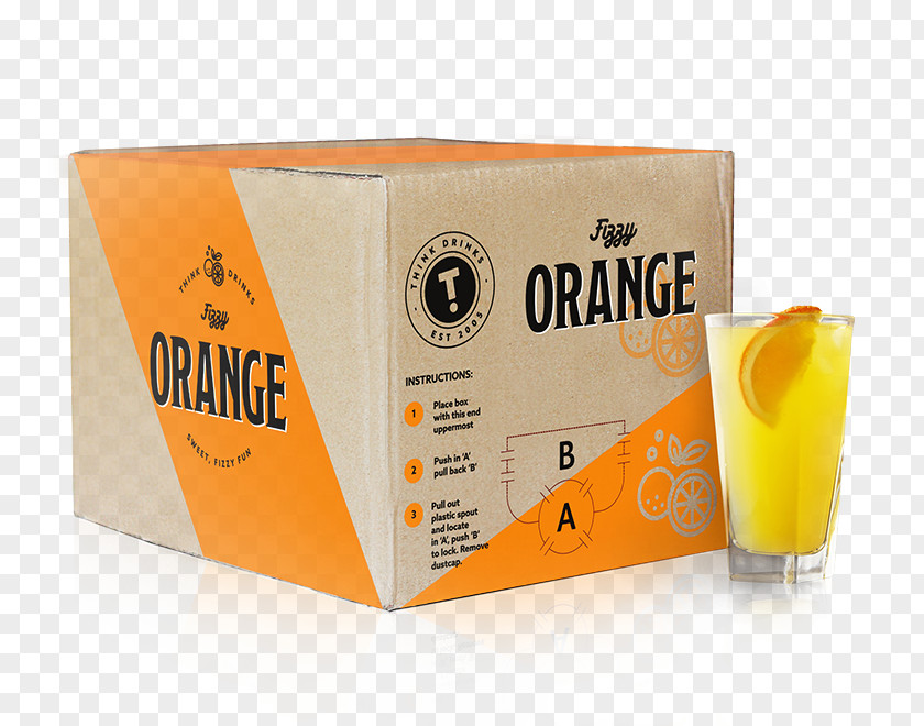 Fizzy Orange Drink Carton PNG