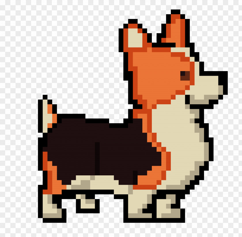 Pembroke Welsh Corgi Cross-stitch Bead Pattern PNG