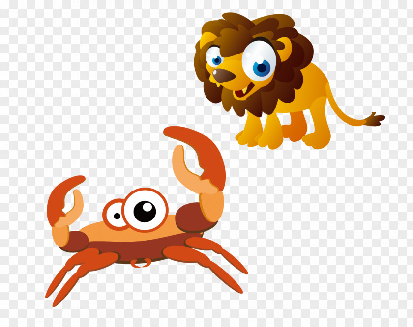 Prairie Lion King Crab And Cartoon Animal PNG