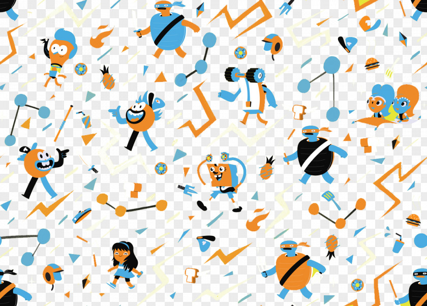 Cute Cartoon Background Pattern Poster Nickelodeon PNG