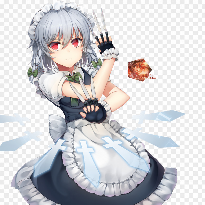 Sakuya Izayoi Anime Maid Touhou Project PNG Project, clipart PNG
