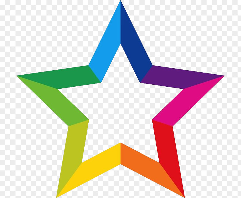 Star Shape Logo Color PNG