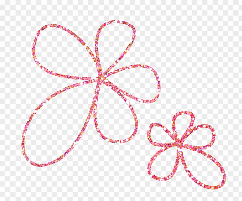 Line Flowers Circle Petal Pattern PNG