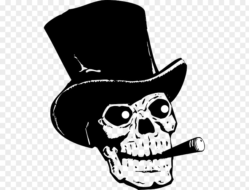Skull Top Hat Clip Art PNG