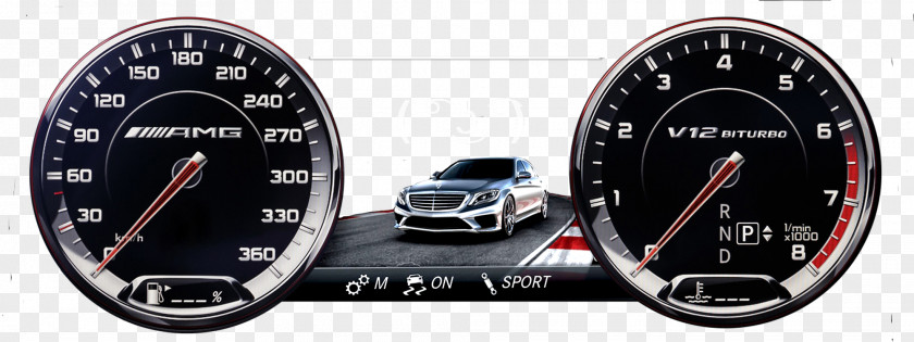 Dashboard Speedometer Mercedes-Benz AMG S 65 Luxury Vehicle Motor Steering Wheels Mercedes-AMG PNG