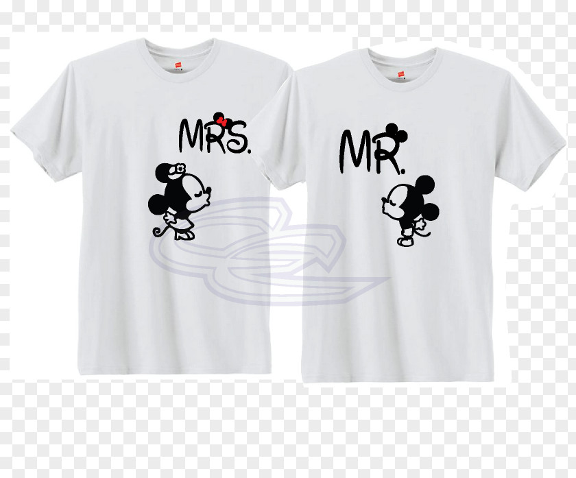 Mr And Mrs T-shirt Collar Sleeve PNG