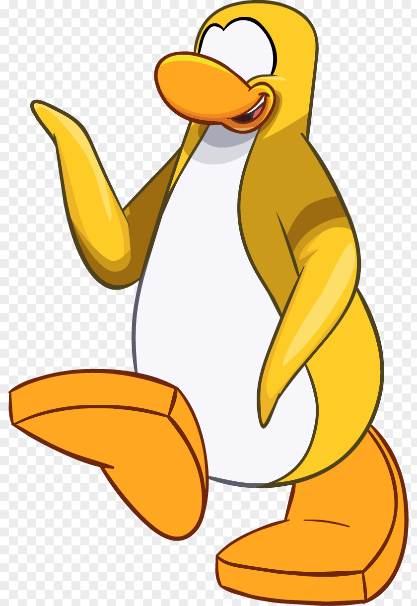Penguin Club Duck Southern Rockhopper Yellow PNG