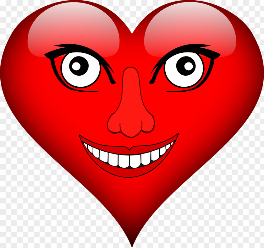 Smiley Eye Face Heart Clip Art PNG