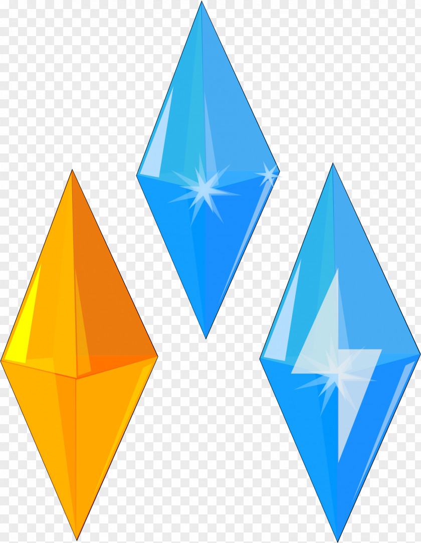 Triangle Blue Crystal PNG