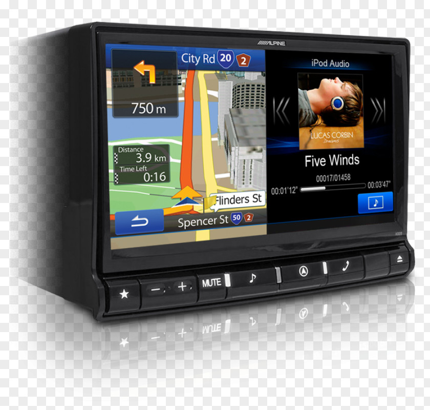 Car Display Device Alpine Electronics GPS Navigation Systems Fiat Ducato PNG