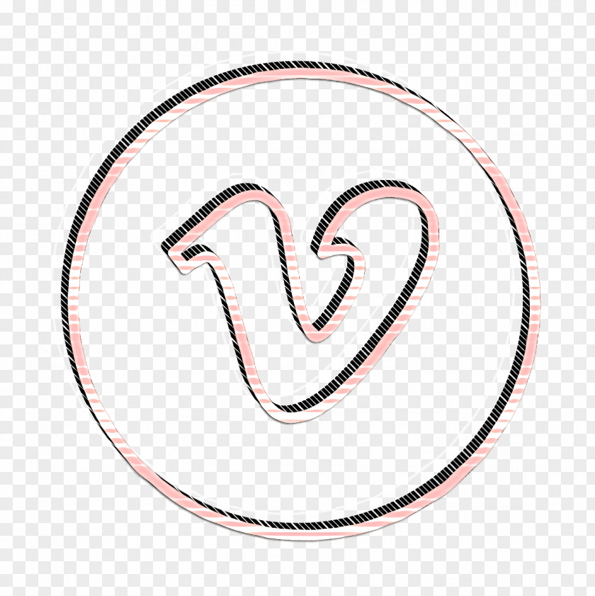 Logo Heart Circles Icon Line Neon PNG