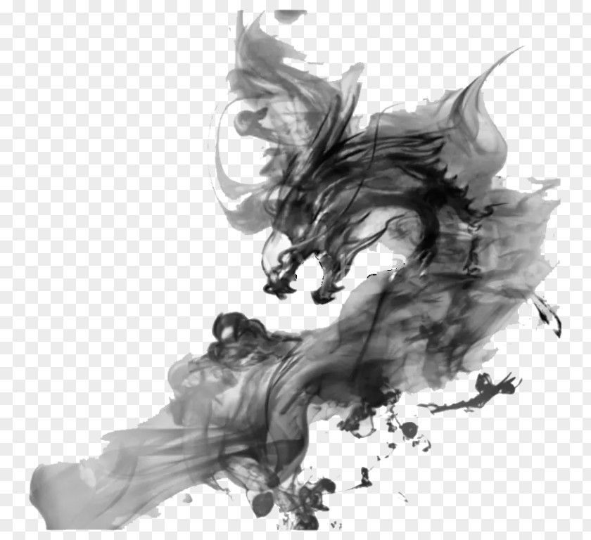 China Chinese Dragon Calligraphy Characters PNG