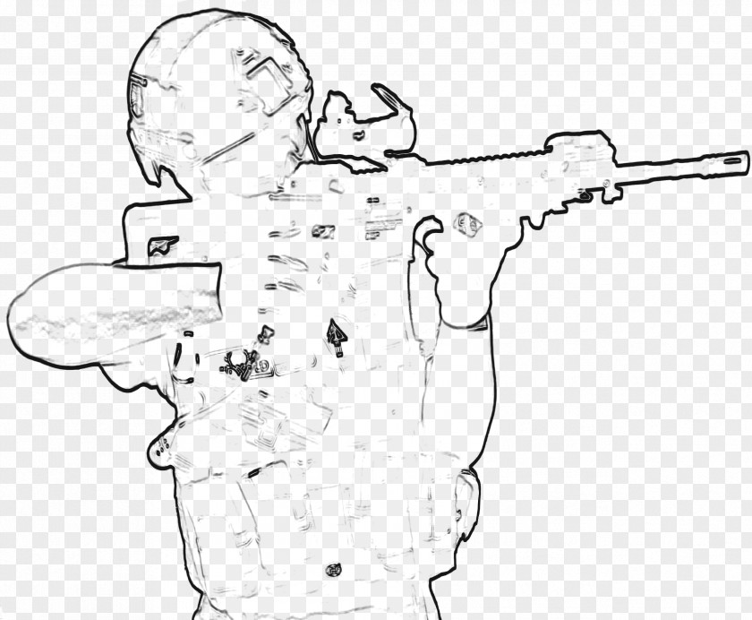 Weapon Line Art Finger Drawing PNG