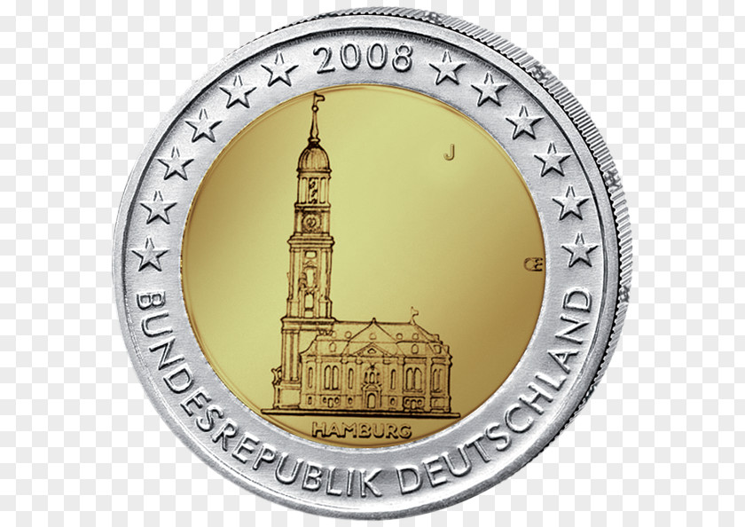 Coin Holstentor 2 Euro Commemorative Coins German PNG
