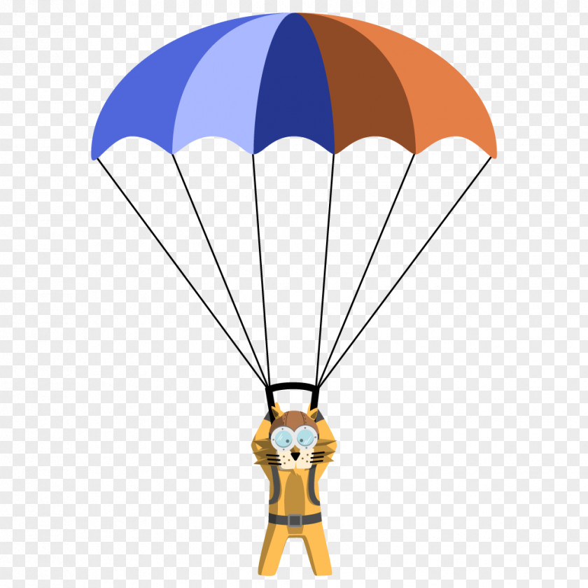 Parachute Landing Fall Parachuting Animation Clip Art PNG