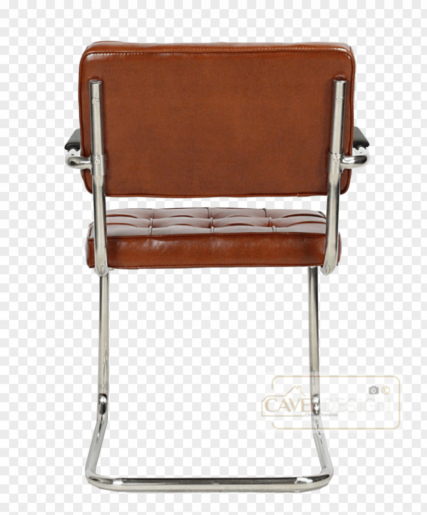 Chair Bauhaus Armrest Eetkamerstoel Cognac PNG