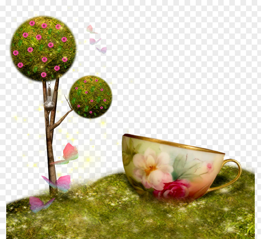 Colorful Cup Tree Clip Art PNG