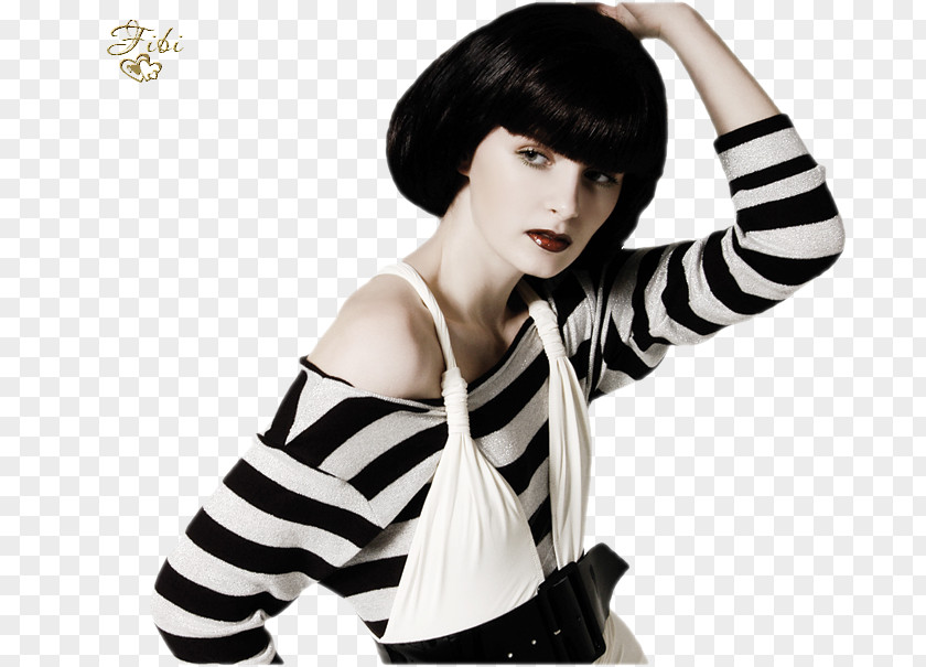 Hair Black Bangs Coloring Long PNG