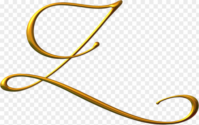 LETRAS Letter Alphabet Gold Z PNG