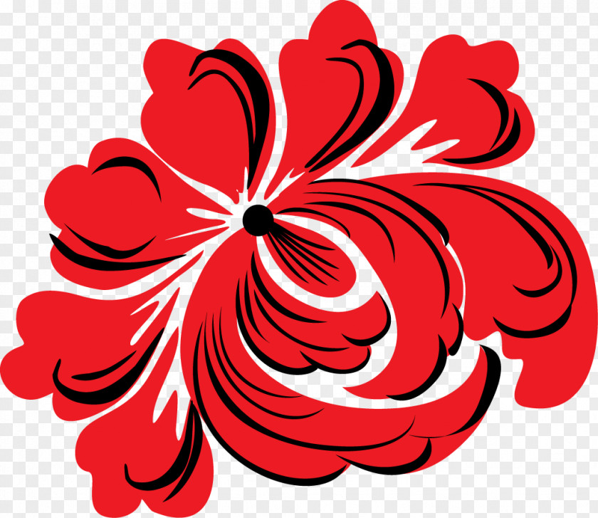 Russia Russian Khokhloma Ornament Red PNG
