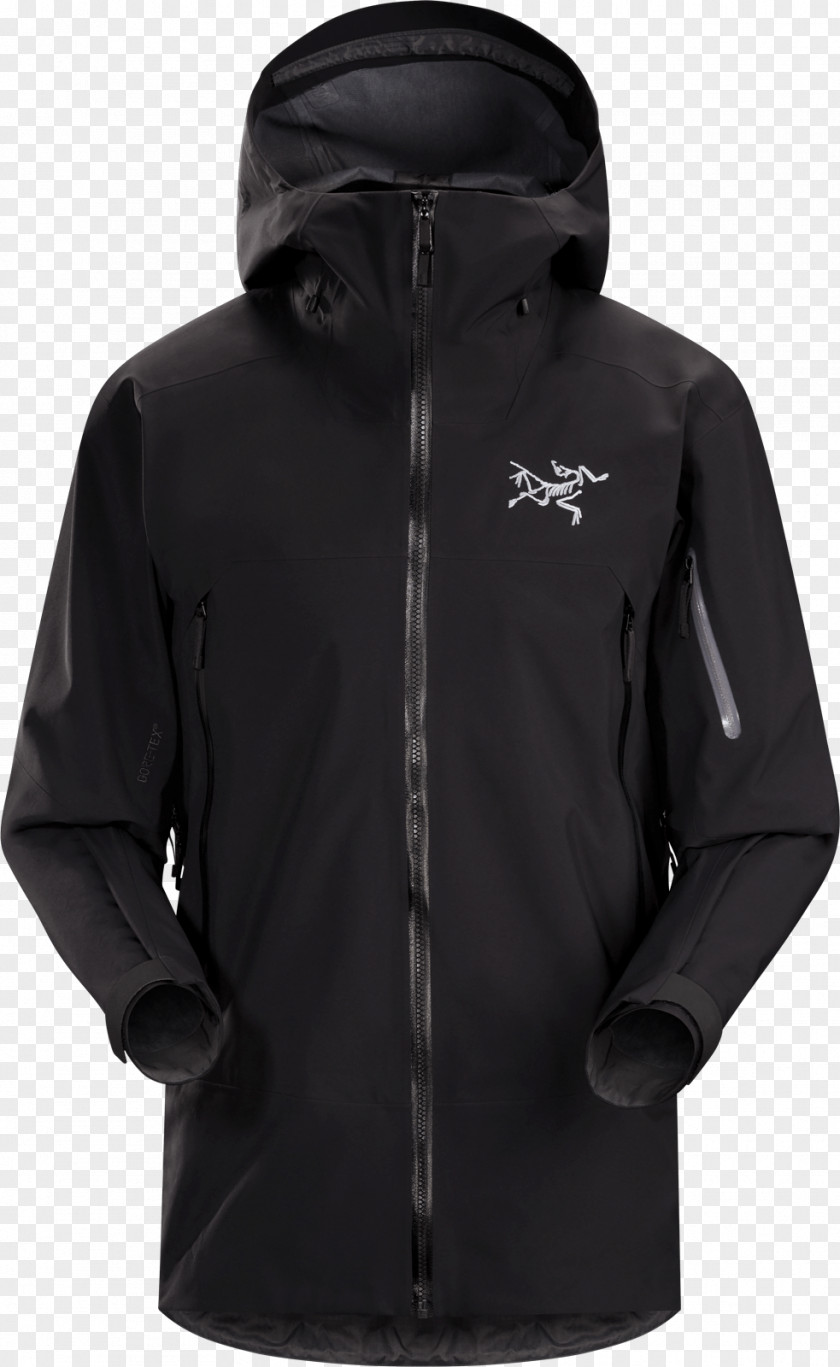 Black Jacket Hoodie Arc'teryx Clothing Ski Suit PNG