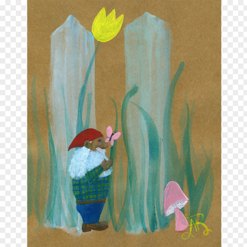 Garden Gnome Still Life Photography Acrylic Paint Watercolor Painting Art PNG