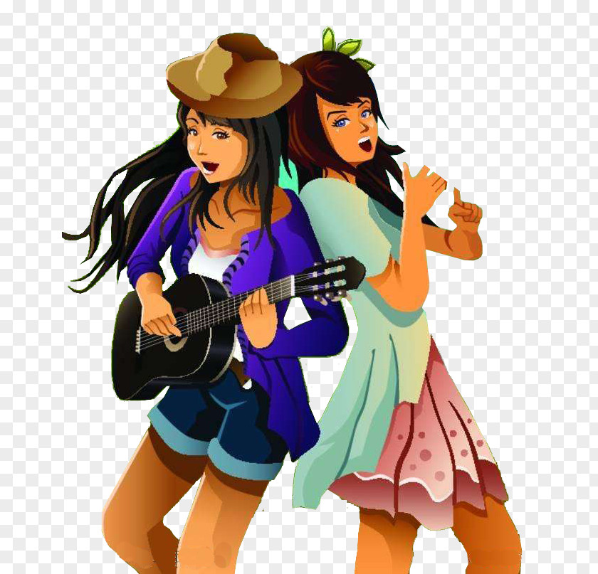 Guitar Buddy Illustration PNG