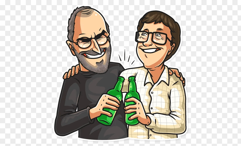 Steve Jobs Sticker Clip Art Telegram VK Glasses PNG