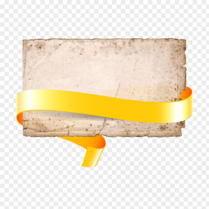 Yellow Ribbon Shiny Vector PNG