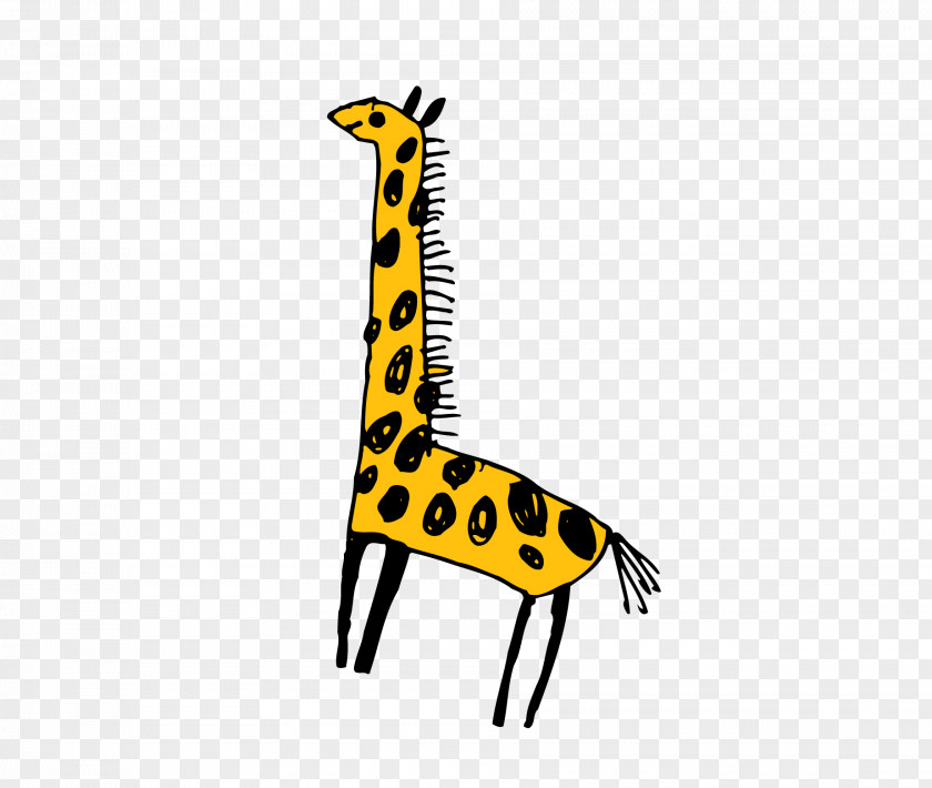 Chalk Giraffe Diagram Illustration PNG