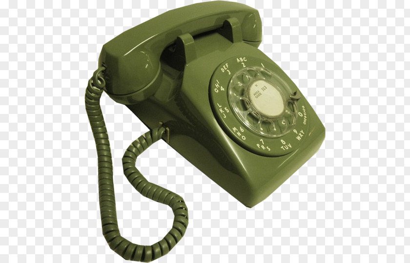 Green Phone Telephone Call Rotary Dial Mobile Business System PNG