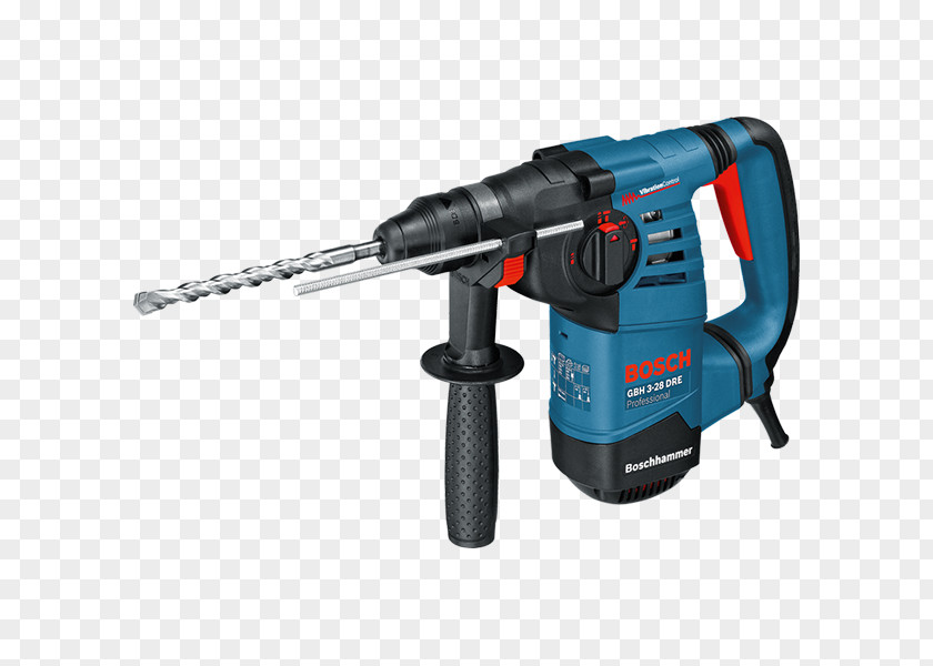 Hammer Bosch Professional GBH 3-28 DRE SDS-Plus-Hammer Drill 800 W Incl. Case Augers PNG