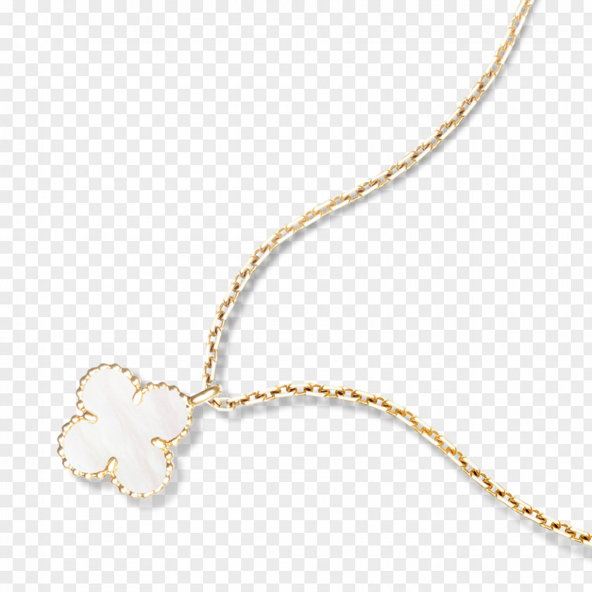 Necklace Van Cleef & Arpels Charms Pendants Colored Gold Nacre PNG
