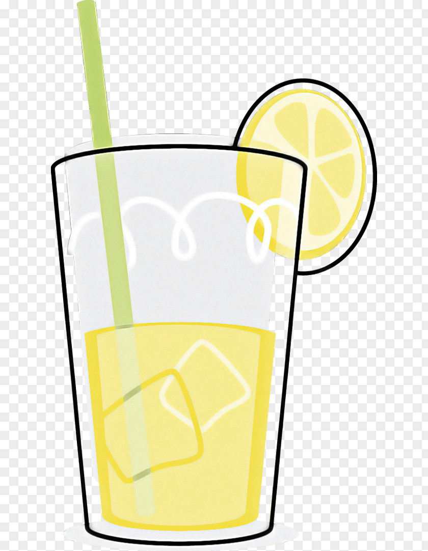 Nonalcoholic Beverage Tumbler Drink Clip Art Highball Glass Yellow Pint PNG