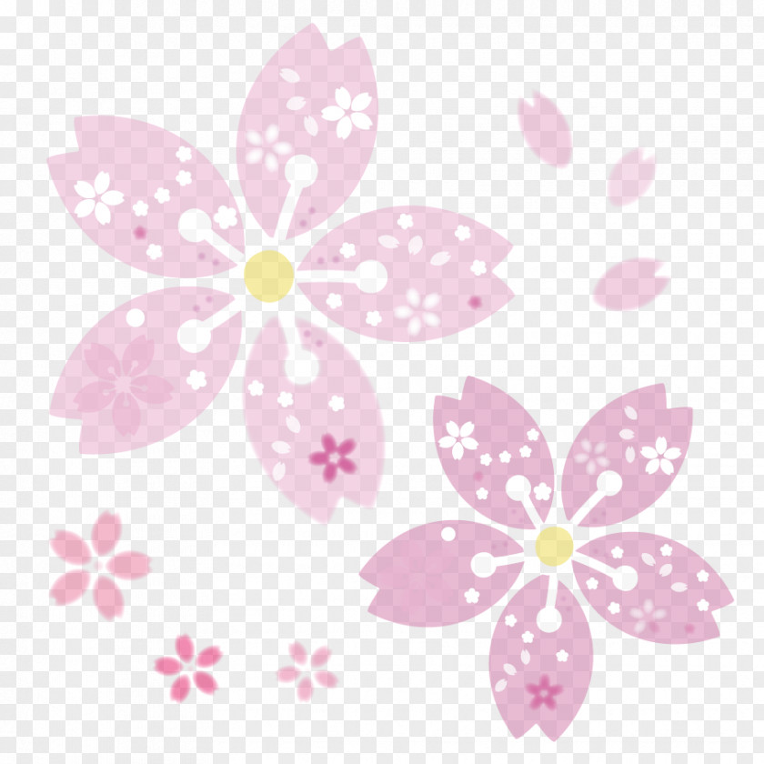 Sakura Cherry Blossom Silhouette Book Illustration 蕾 PNG